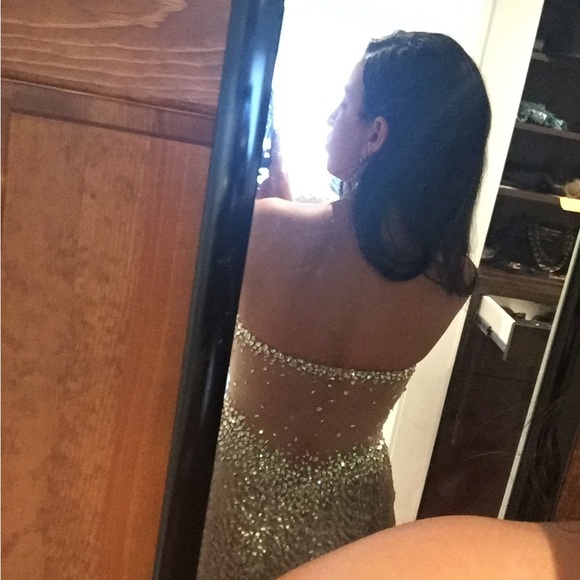 La Femme gown in bronze/gold - Picture 2 of 14